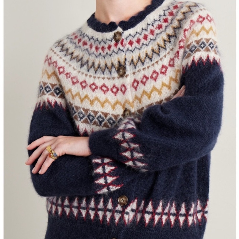 Brand New Doen Amble Fair Isle Cardigan